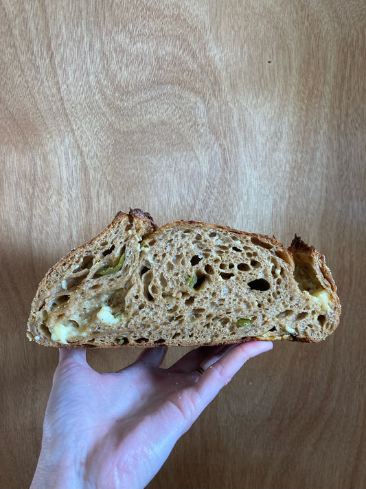 Smokey Jalapeño and Cheddar Sourdough